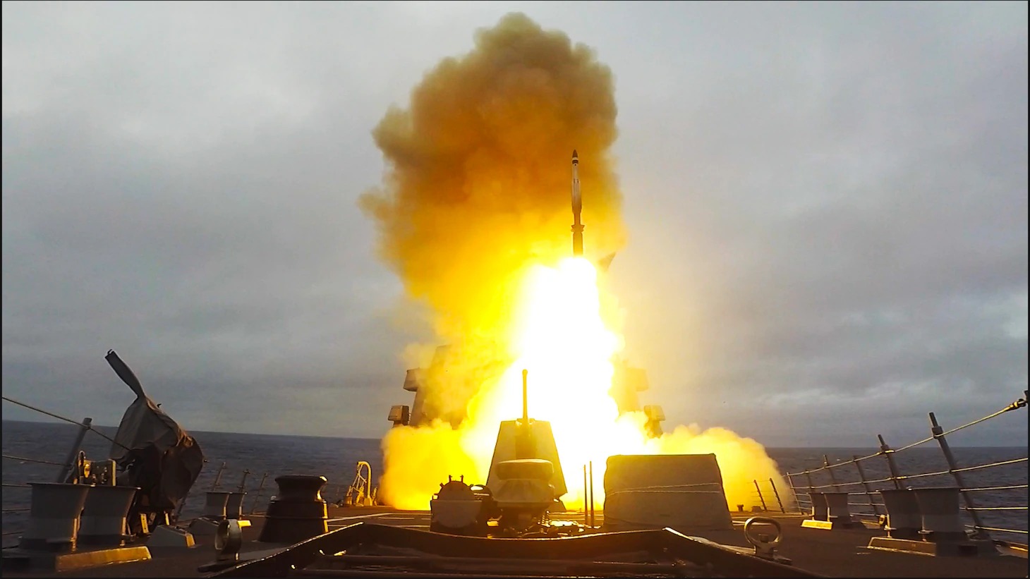 A missile being launched